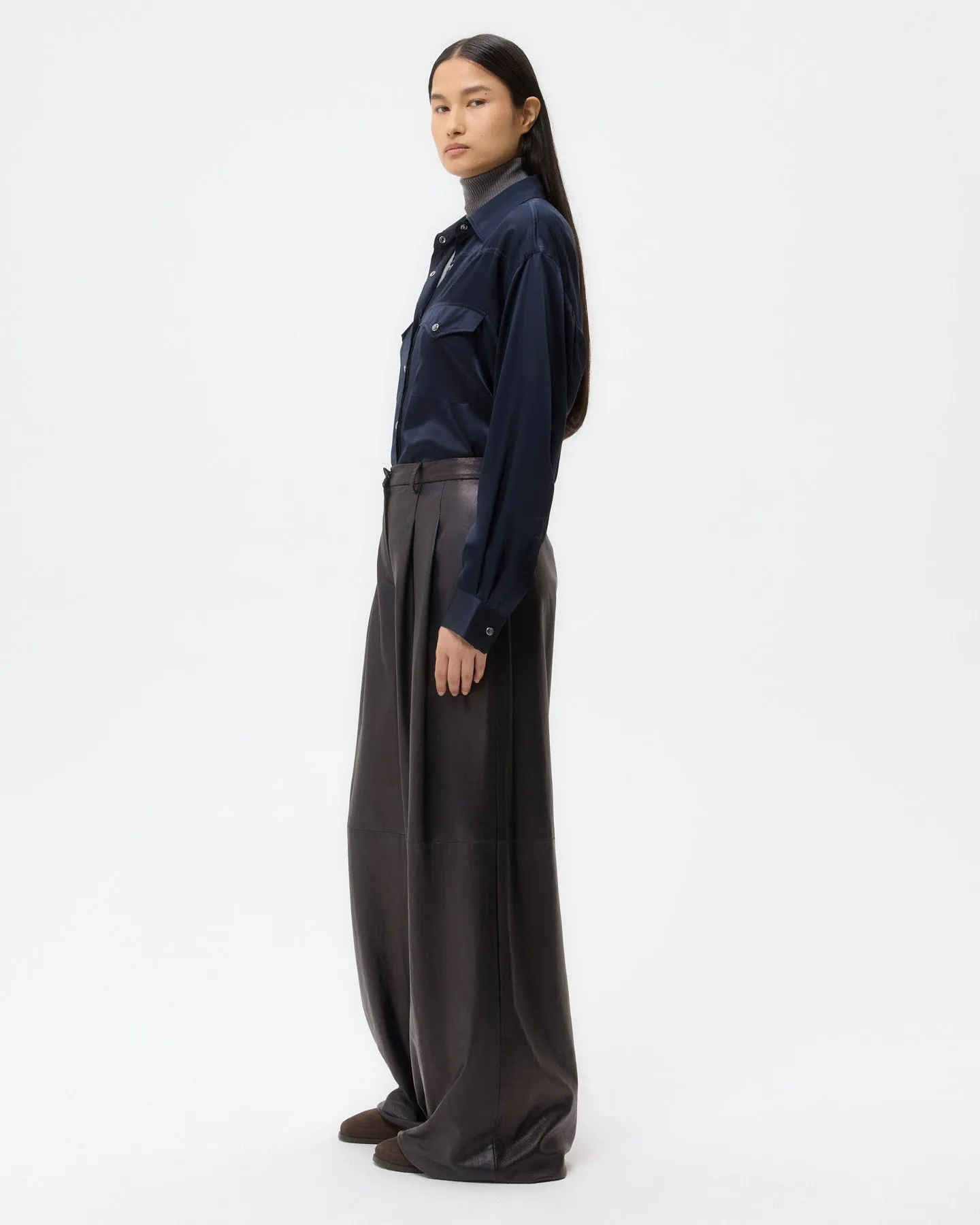 Avery Pant in Leather sold by TWP CLOTHING product image thumbnail 4