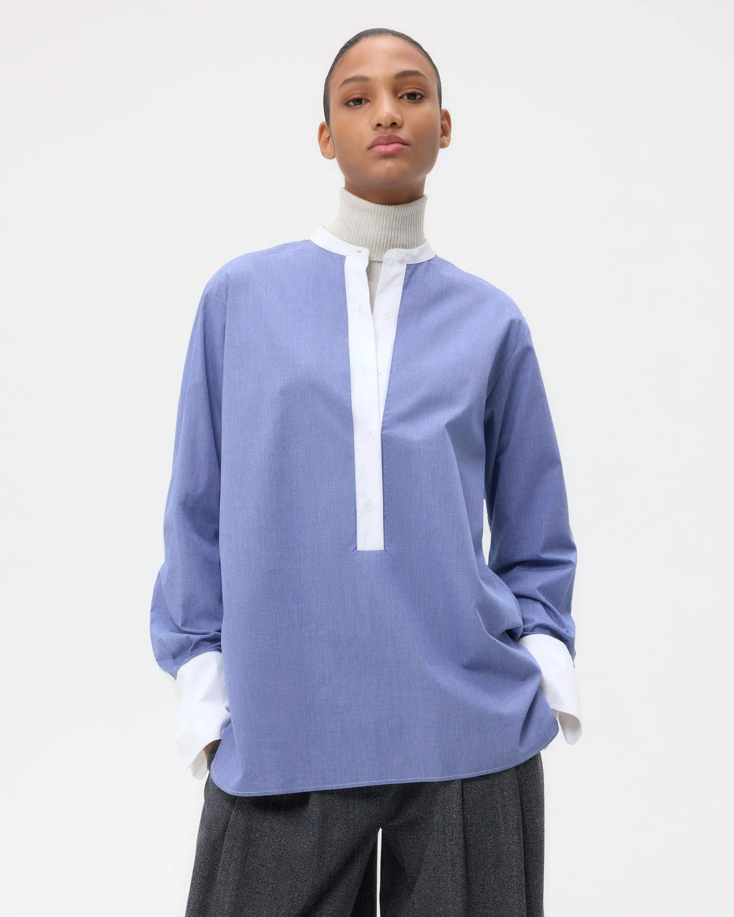 Simple Man Shirt in Cotton Poplin sold by TWP CLOTHING