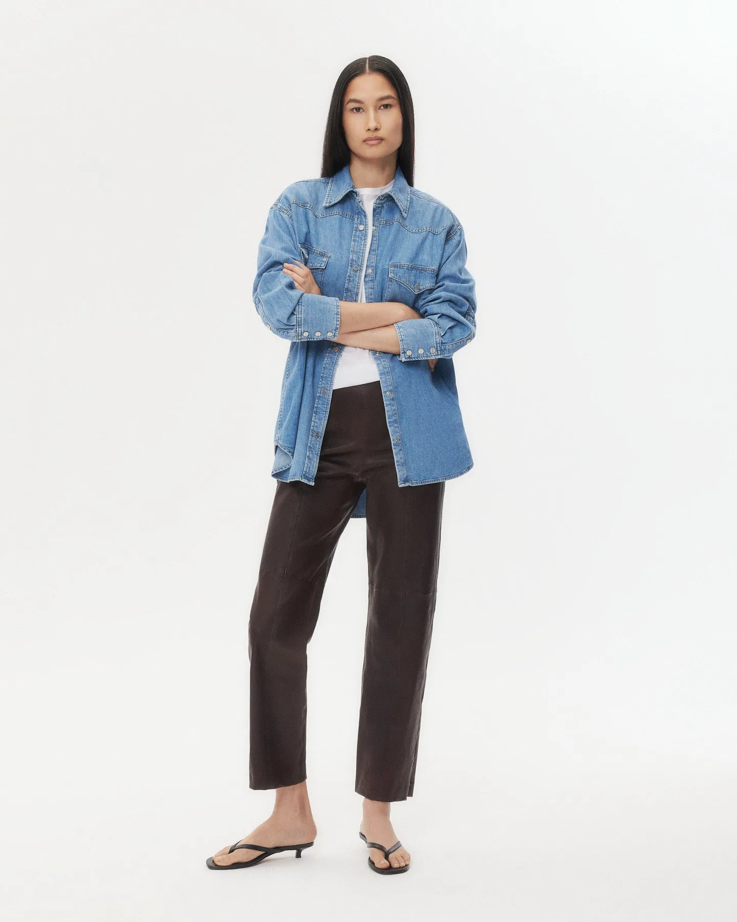 Logan Pant in Stretch Leather sold by TWP CLOTHING product image thumbnail 5