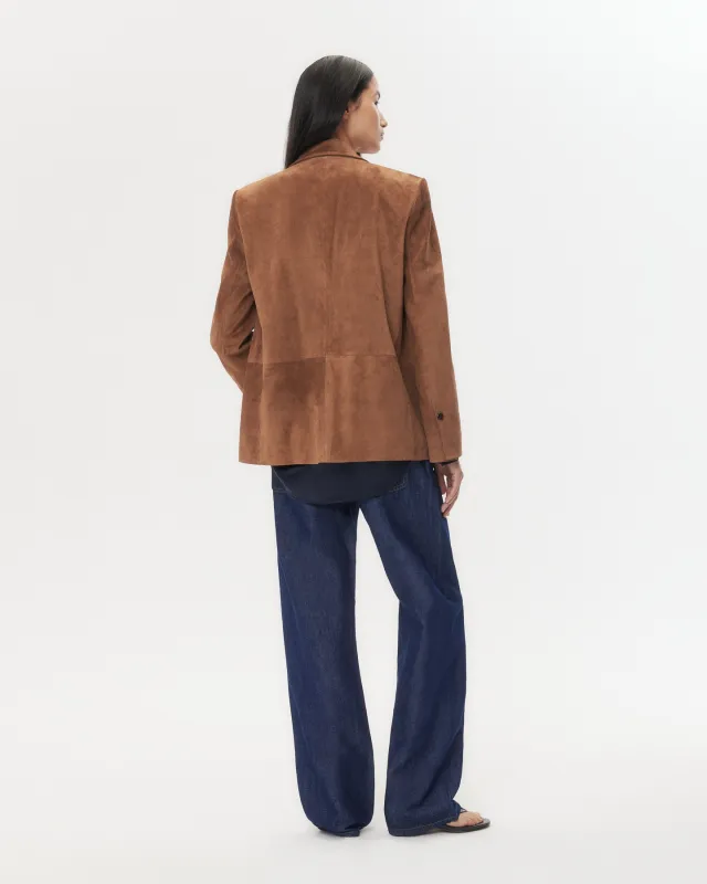 Jillian Blazer in Heavy Suede sold by TWP CLOTHING