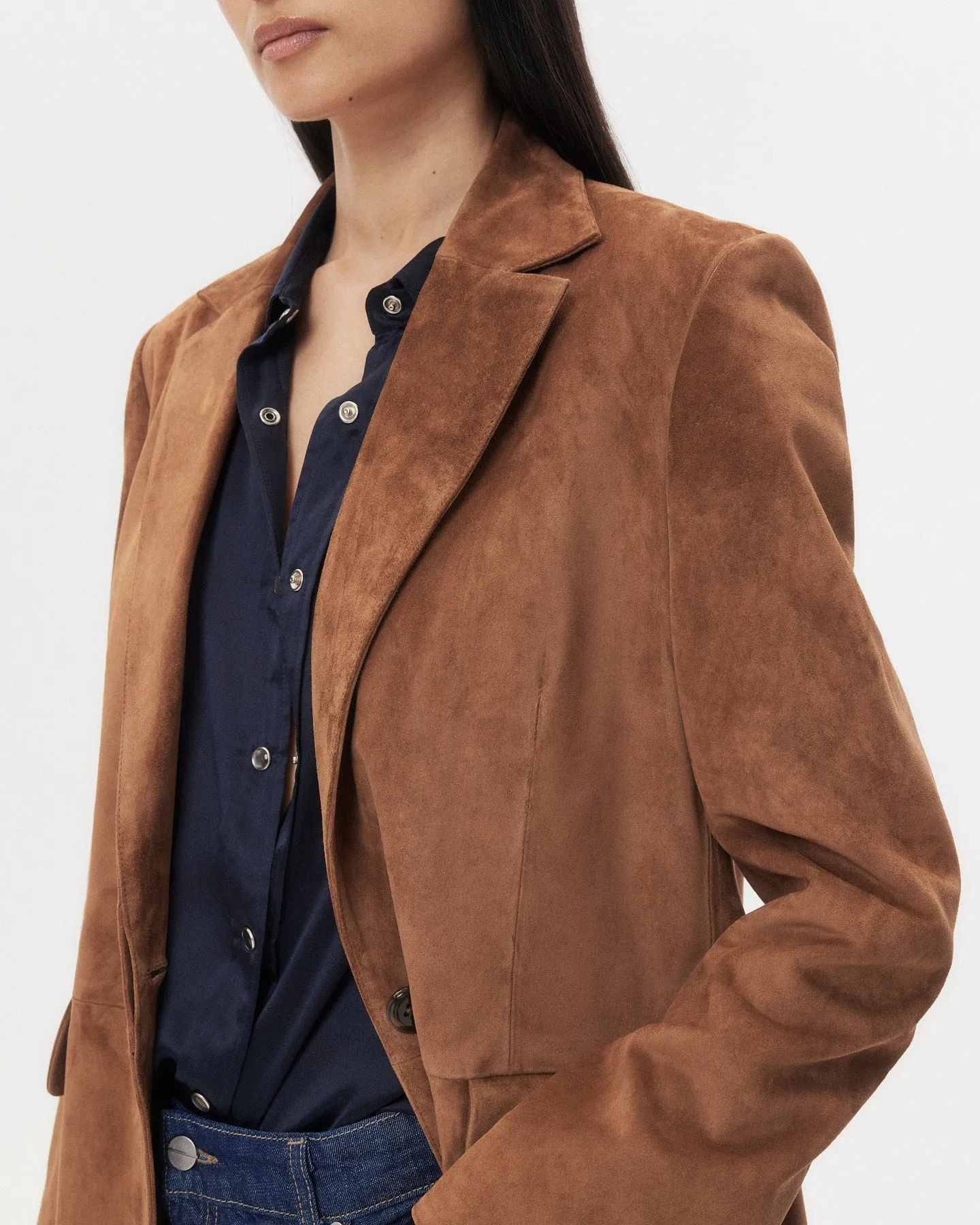 Jillian Blazer in Heavy Suede sold by TWP CLOTHING product image thumbnail 3