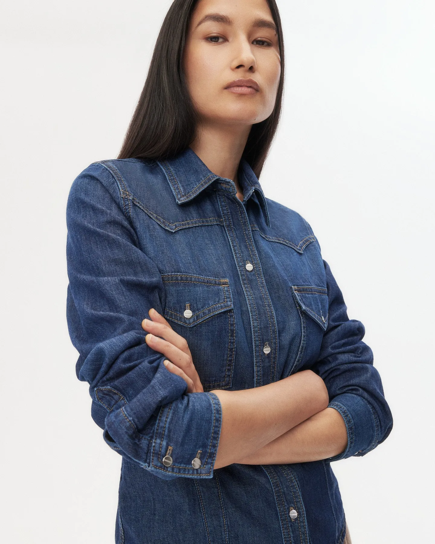 Mustang Sally Shirt in Denim Shirting sold by TWP CLOTHING product image thumbnail 3