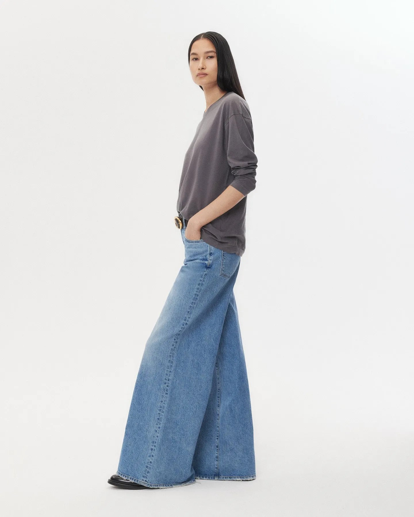 Tiny Dancer Jean in Vintage Wash Denim sold by TWP CLOTHING