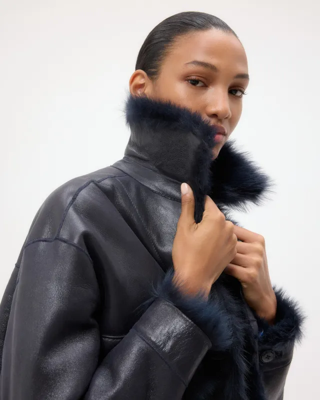 Reversible Aspen Jacket in Shearling sold by TWP CLOTHING