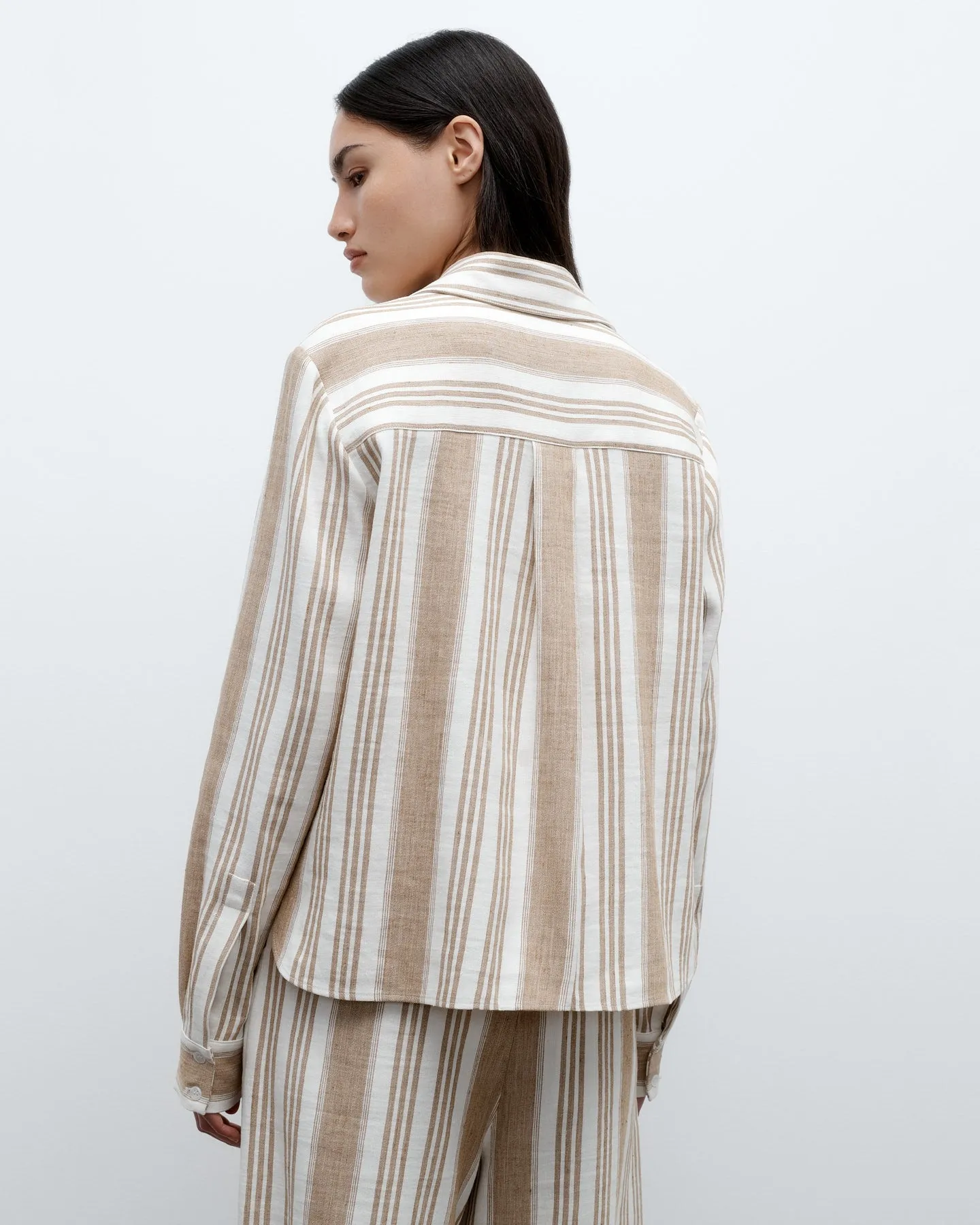 New Carter Top in Tosca Barre Linen sold by TWP CLOTHING product image thumbnail 5