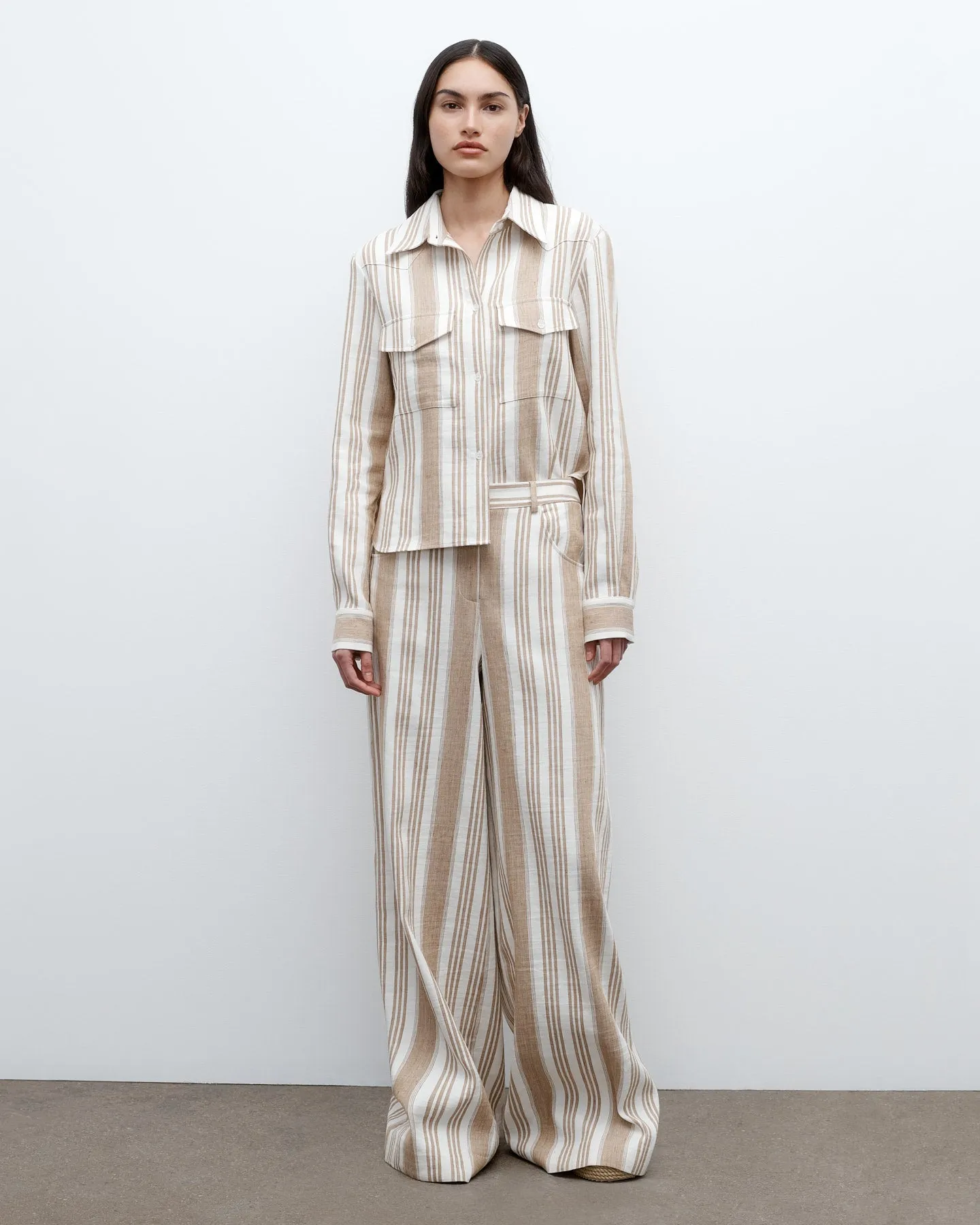 New Carter Top in Tosca Barre Linen sold by TWP CLOTHING product image thumbnail 3