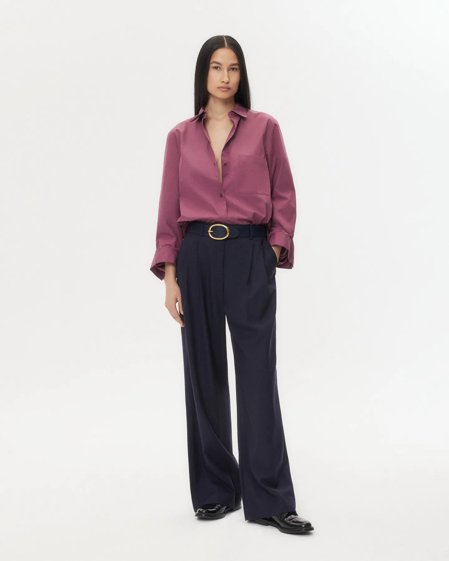 Sulli Pant in Micro Herringbone Suiting sold by TWP CLOTHING product image thumbnail 3