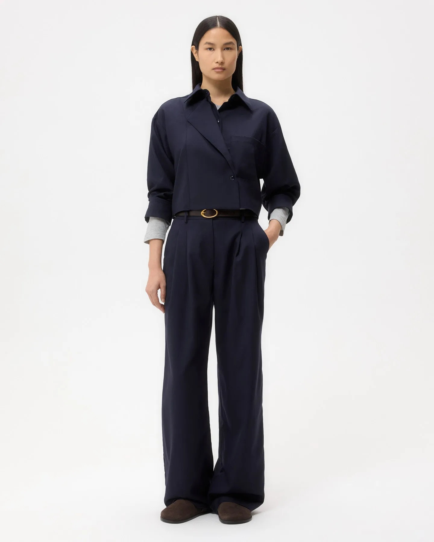 Next Chapter Shirt in Micro Herringbone Suiting sold by TWP CLOTHING product image thumbnail 3