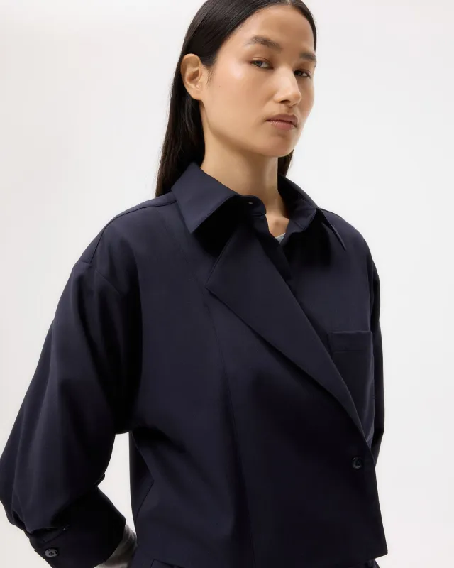 Next Chapter Shirt in Micro Herringbone Suiting sold by TWP CLOTHING