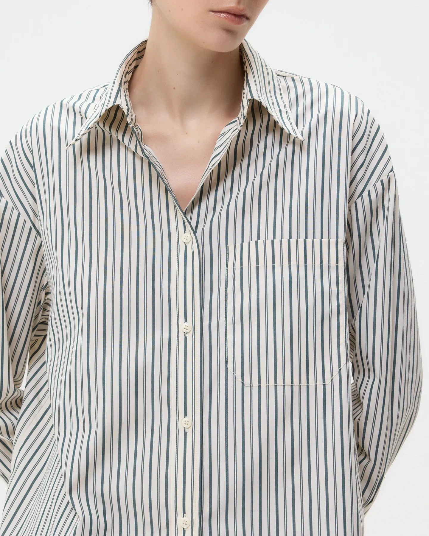 Big Joe Shirt in Dancing Striped Cotton Shirting sold by TWP CLOTHING product image thumbnail 2