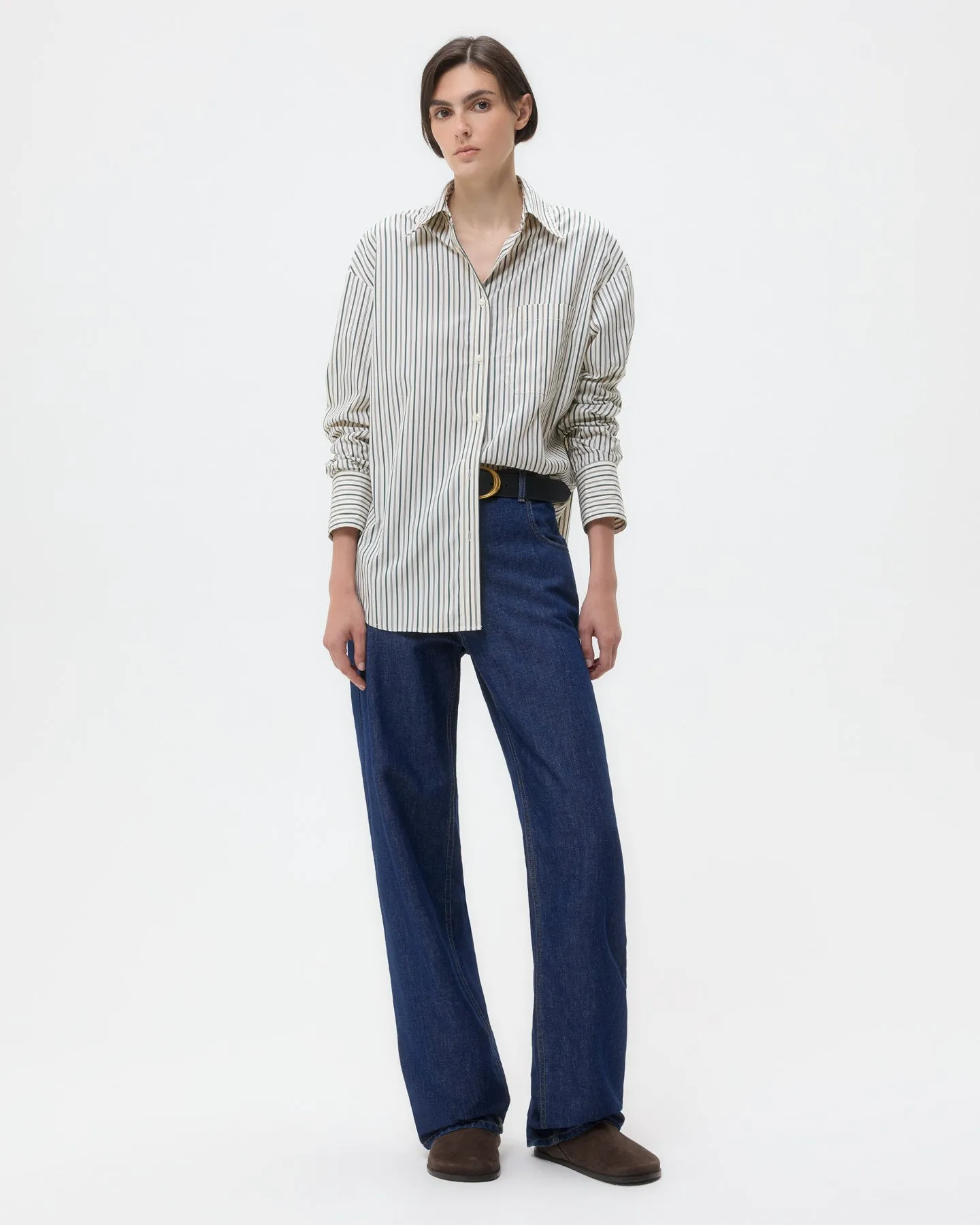 Big Joe Shirt in Dancing Striped Cotton Shirting sold by TWP CLOTHING product image thumbnail 3