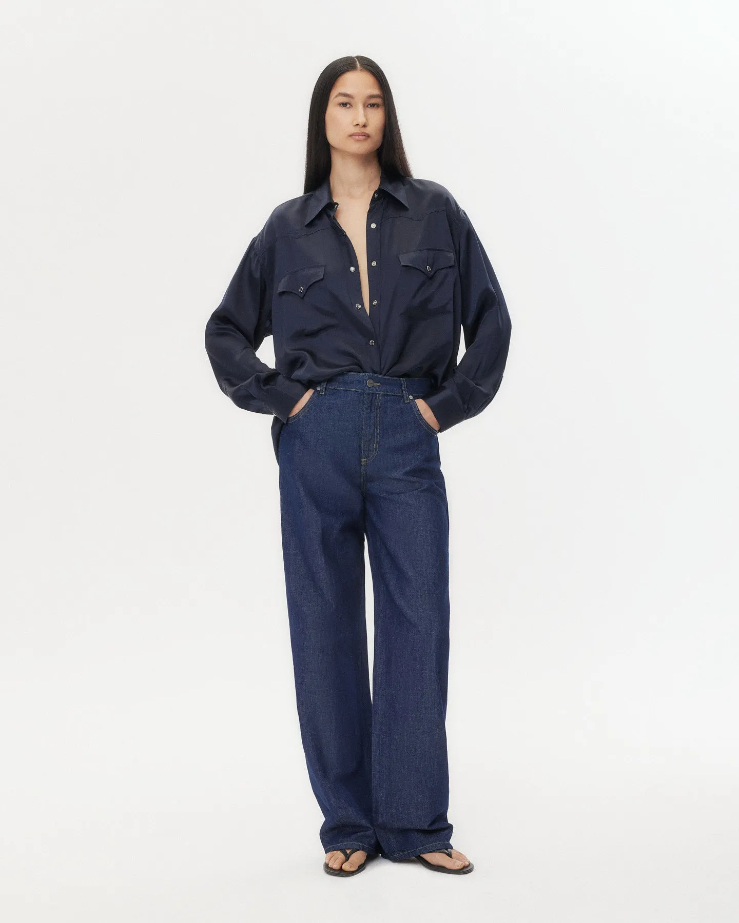 Easy Boy Pant in Linen Cotton Denim sold by TWP CLOTHING product image thumbnail 4