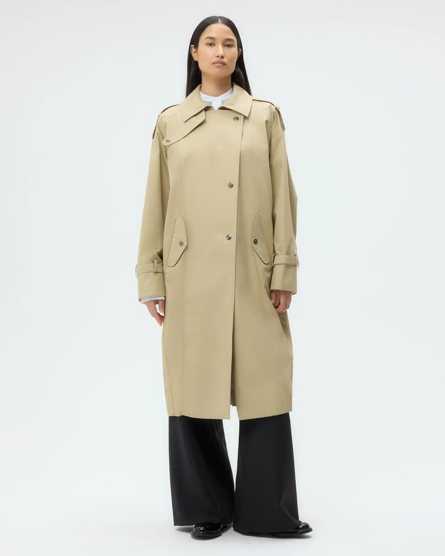 Long Bogie Coat in Waterproof Canvas sold by TWP CLOTHING product image thumbnail 3