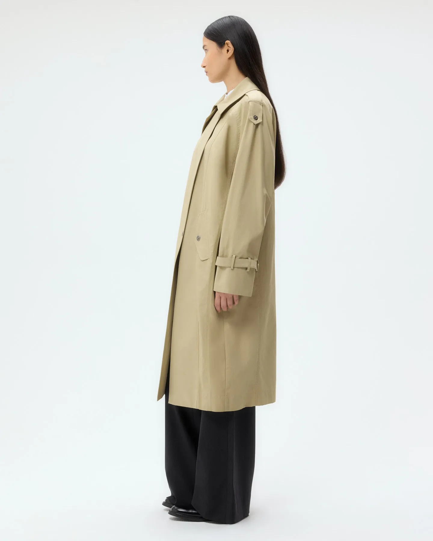 Long Bogie Coat in Waterproof Canvas sold by TWP CLOTHING product image thumbnail 4
