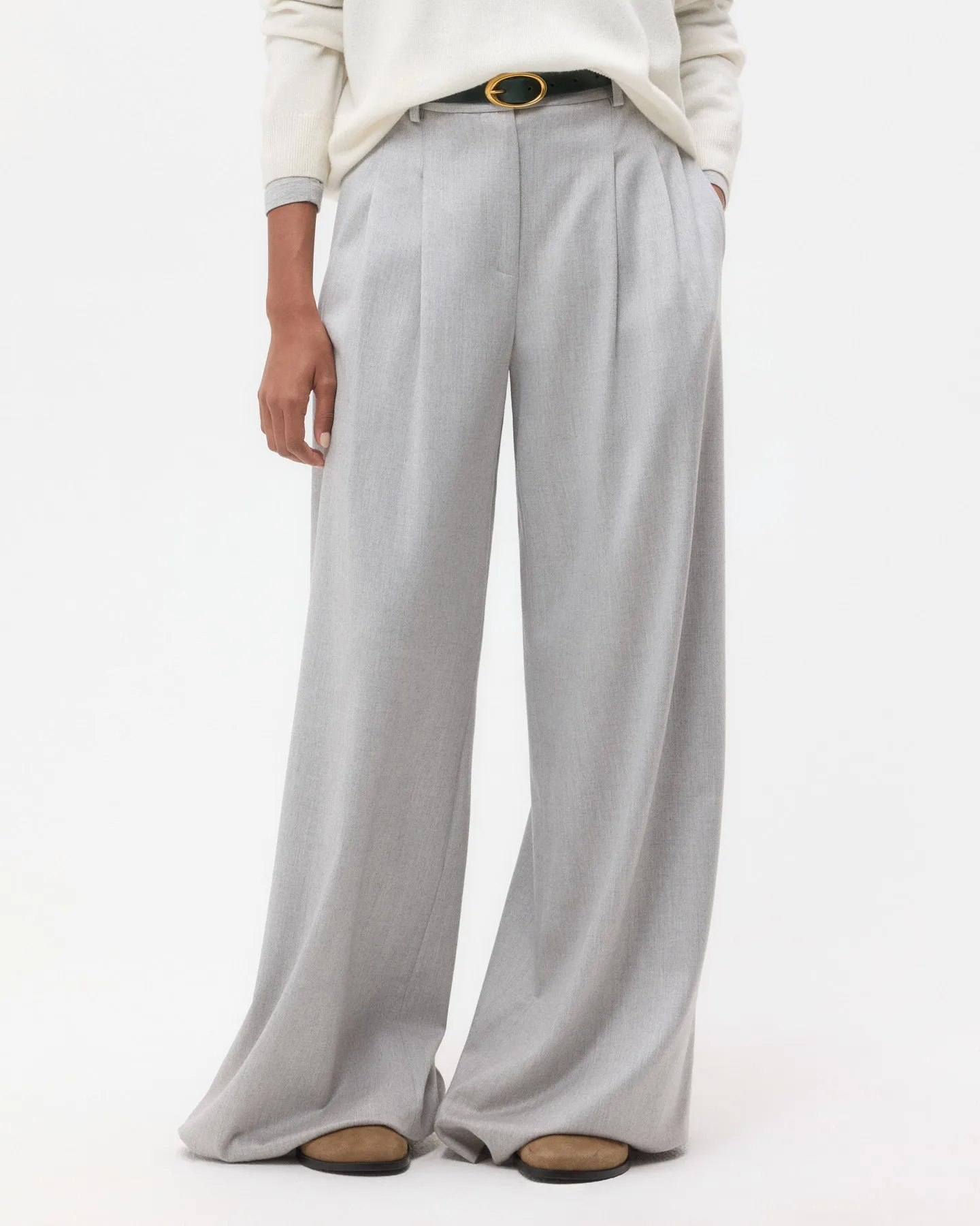 Avery Pant in Viscose Wool Suiting sold by TWP CLOTHING