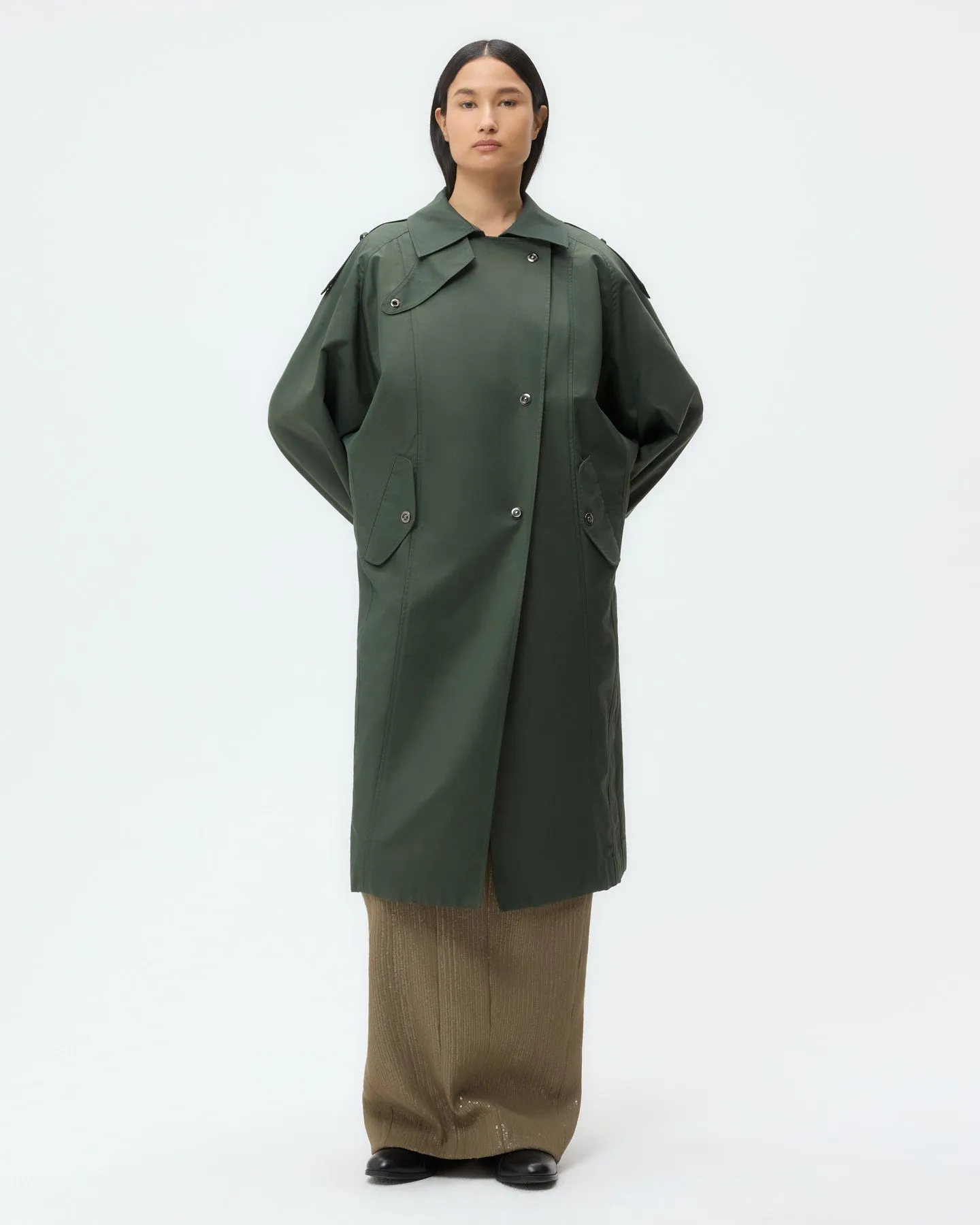 Long Bogie Coat in Waterproof Canvas sold by TWP CLOTHING product image thumbnail 3