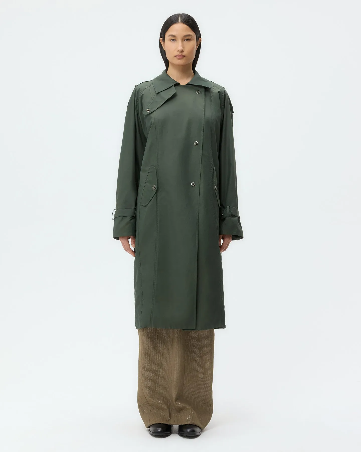 Long Bogie Coat in Waterproof Canvas sold by TWP CLOTHING