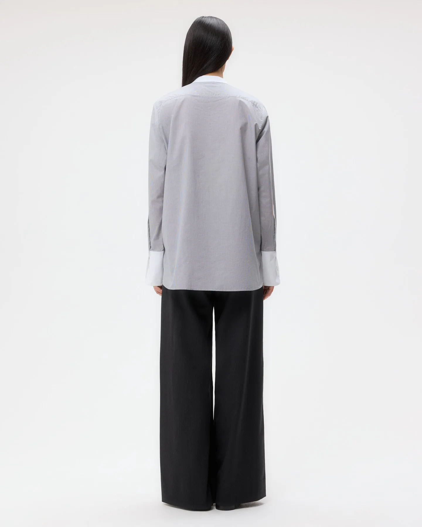 Simple Man Shirt in Micro Windowpane Check Cotton sold by TWP CLOTHING product image thumbnail 5