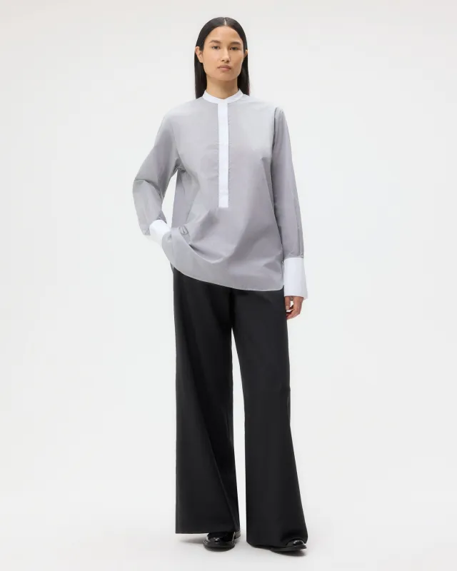 Simple Man Shirt in Micro Windowpane Check Cotton sold by TWP CLOTHING