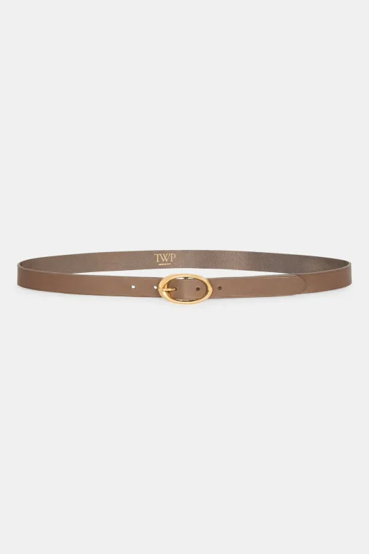 Narrow Belt in Leather sold by TWP CLOTHING