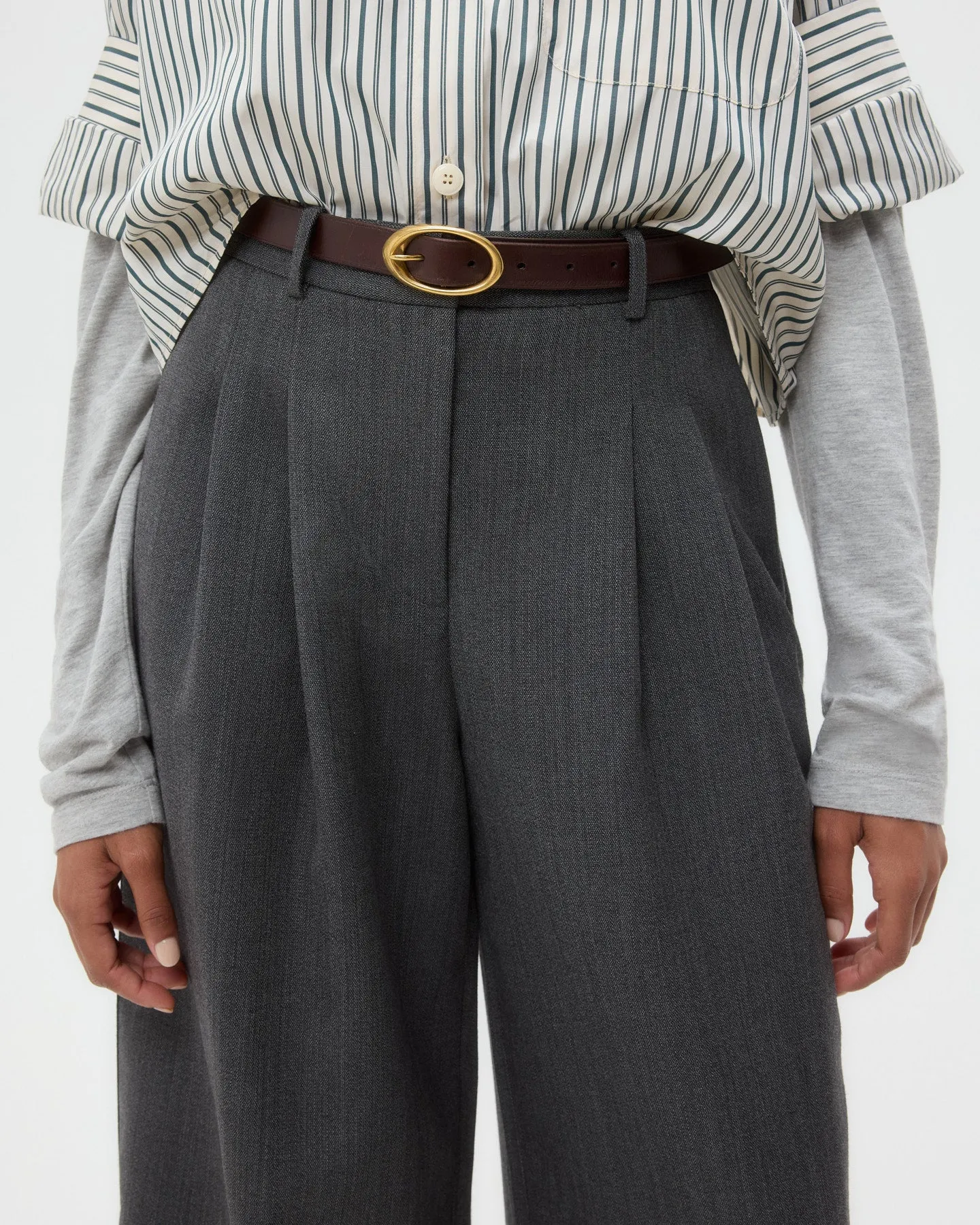 Avery Pant in Structured Wool Suiting sold by TWP CLOTHING product image thumbnail 4