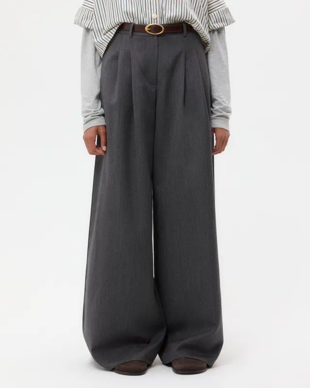 Avery Pant in Structured Wool Suiting sold by TWP CLOTHING