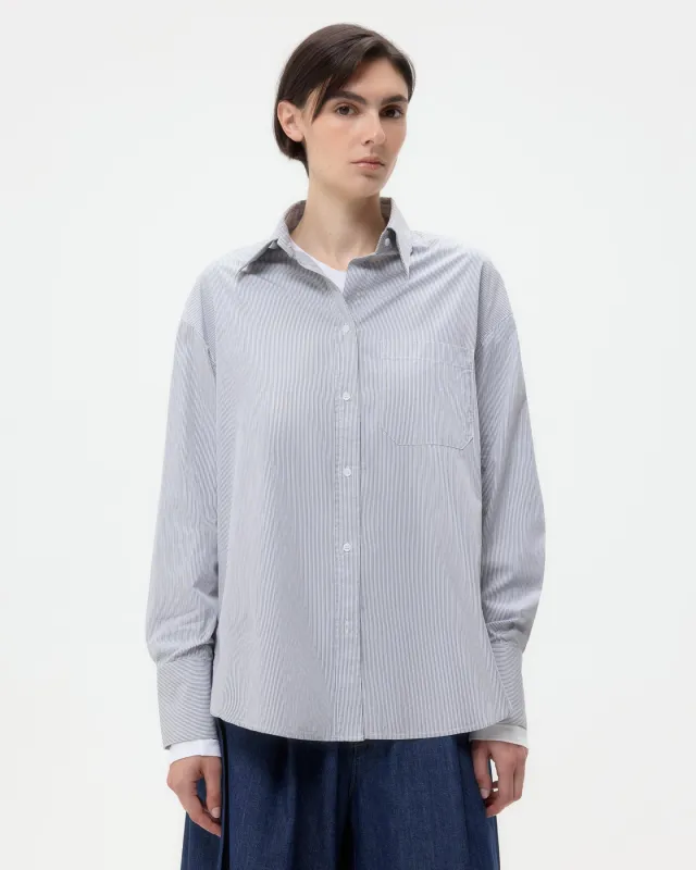 Big Joe Shirt in Superfine Cotton Mini Stripe sold by TWP CLOTHING