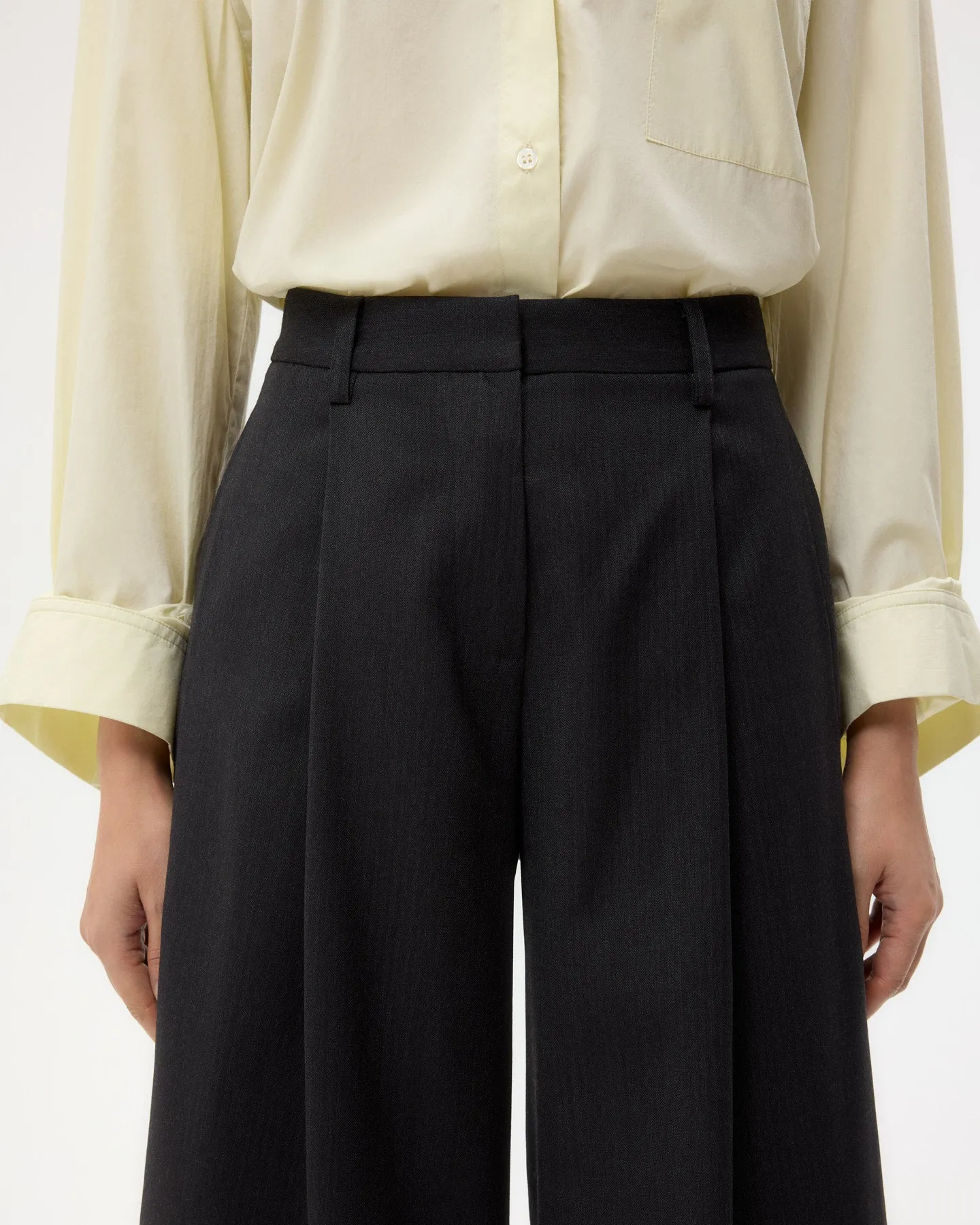 Steffens Short in Micro Herringbone Suiting sold by TWP CLOTHING product image thumbnail 2