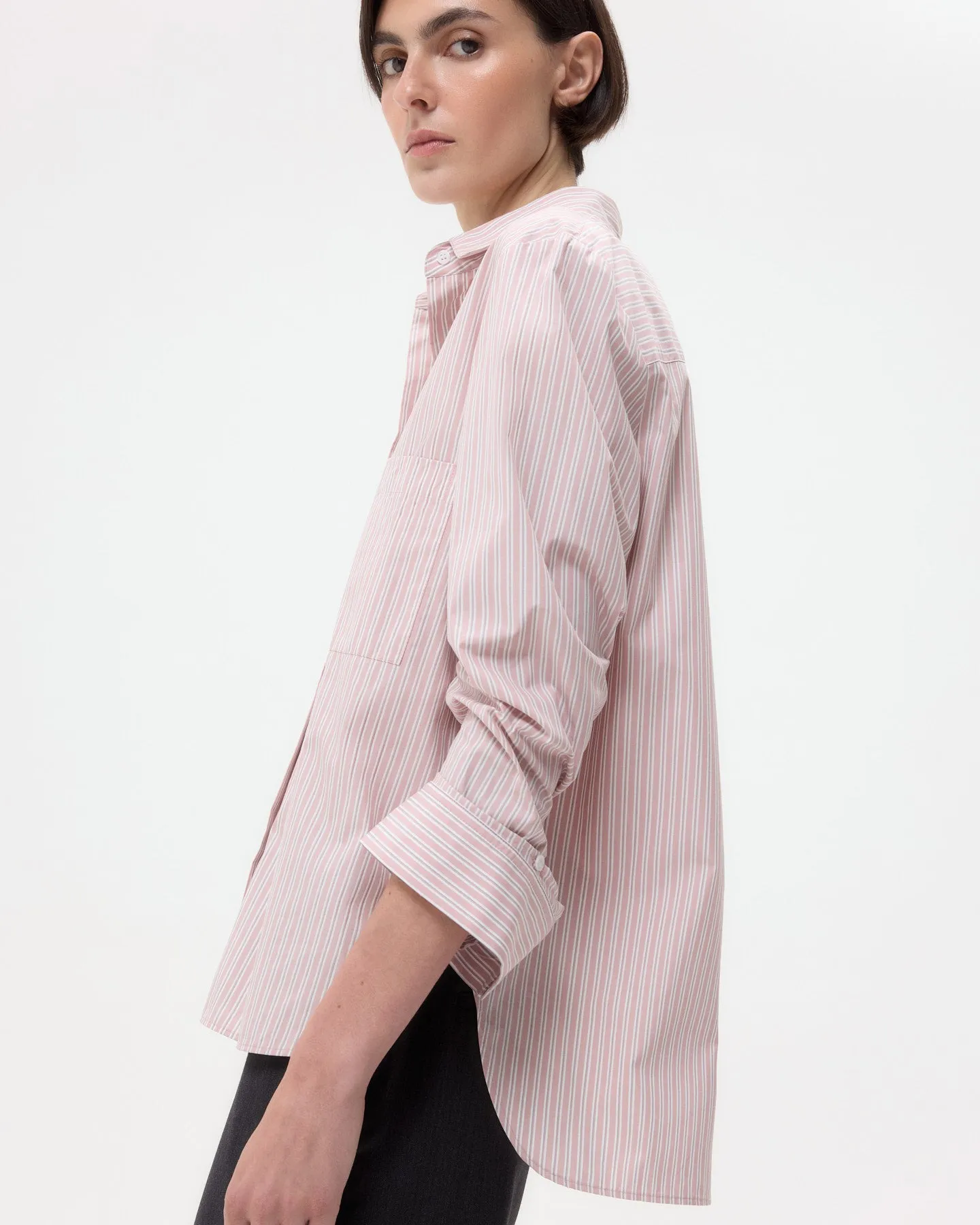 Next Morning Shirt in Classic Barre Stripe Cotton sold by TWP CLOTHING product image thumbnail 2