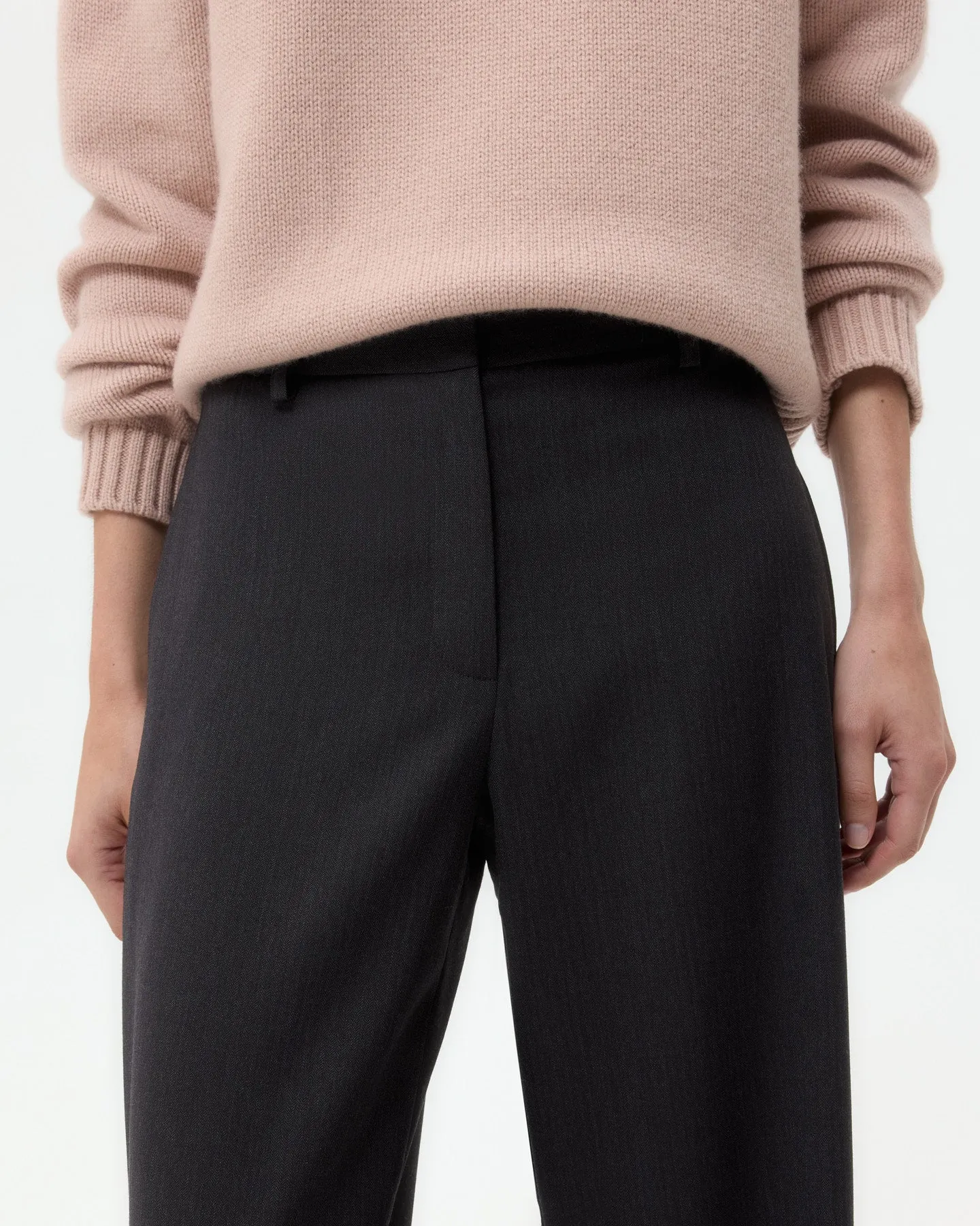 Downing Pant in Micro Herringbone Wool Suiting sold by TWP CLOTHING product image thumbnail 3