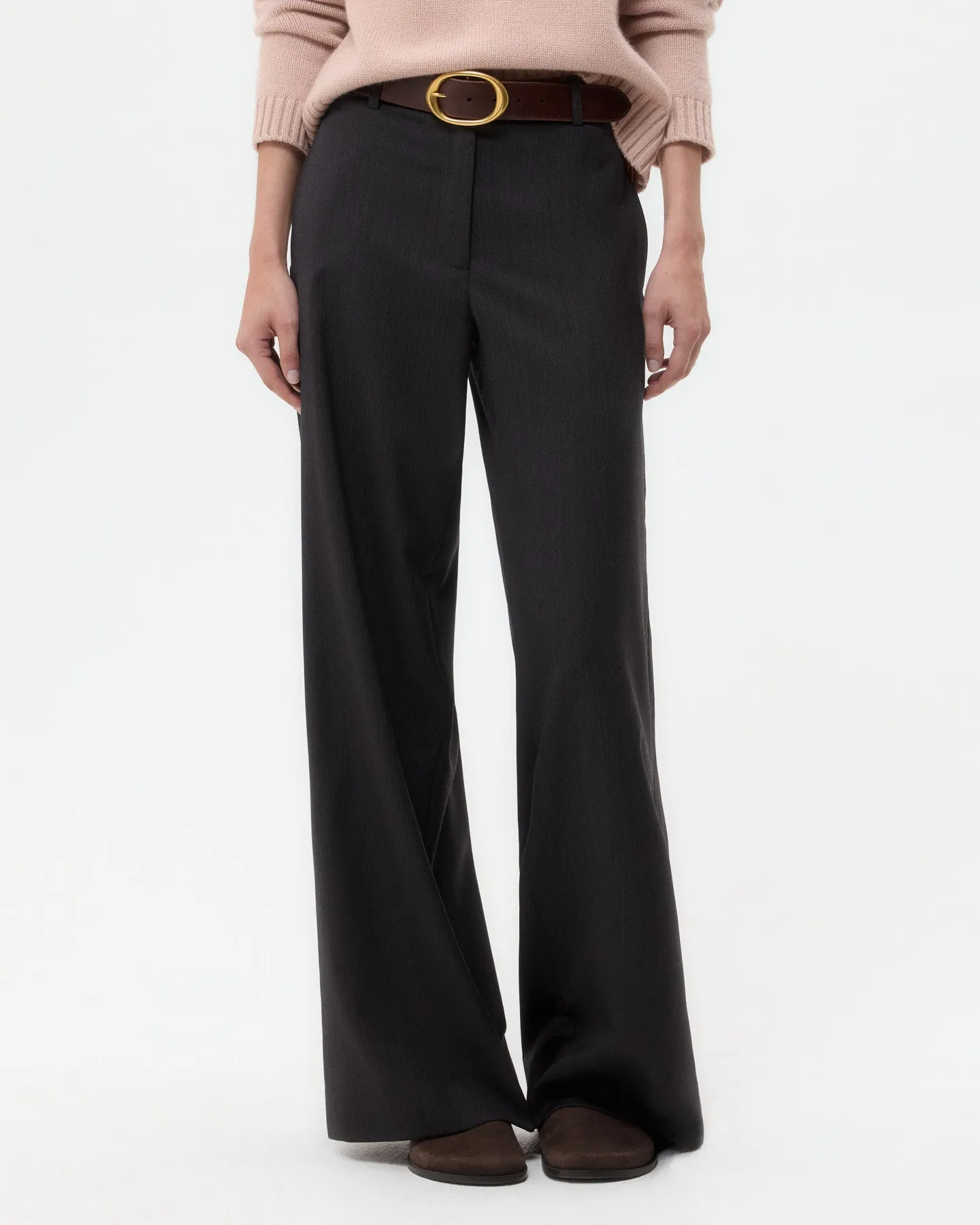 Downing Pant in Micro Herringbone Wool Suiting sold by TWP CLOTHING