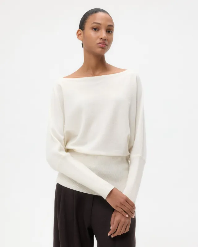 Off The Shoulder Knit in Cashmere sold by TWP CLOTHING