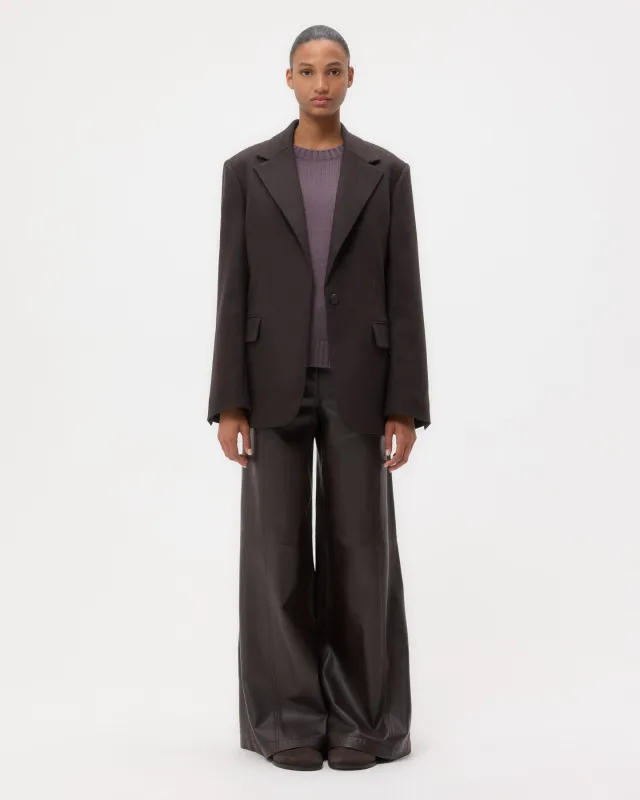 Jillian Blazer in Wool Cashmere Flannel sold by TWP CLOTHING