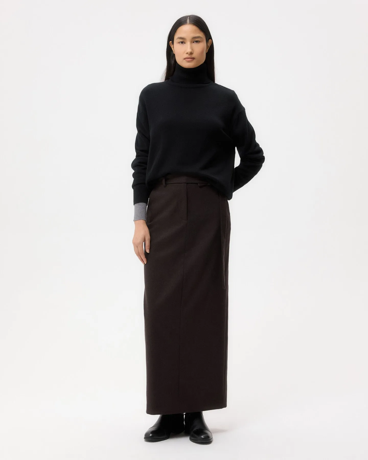 Easy T Neck Sweater in Cashmere sold by TWP CLOTHING product image thumbnail 3