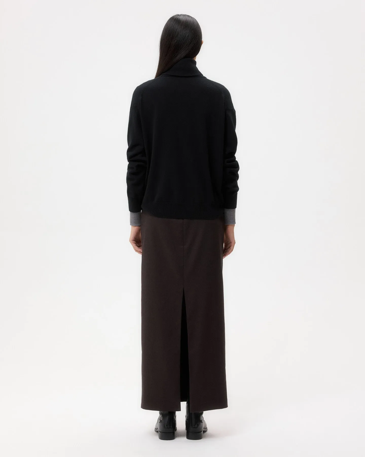 Easy T Neck Sweater in Cashmere sold by TWP CLOTHING product image thumbnail 5