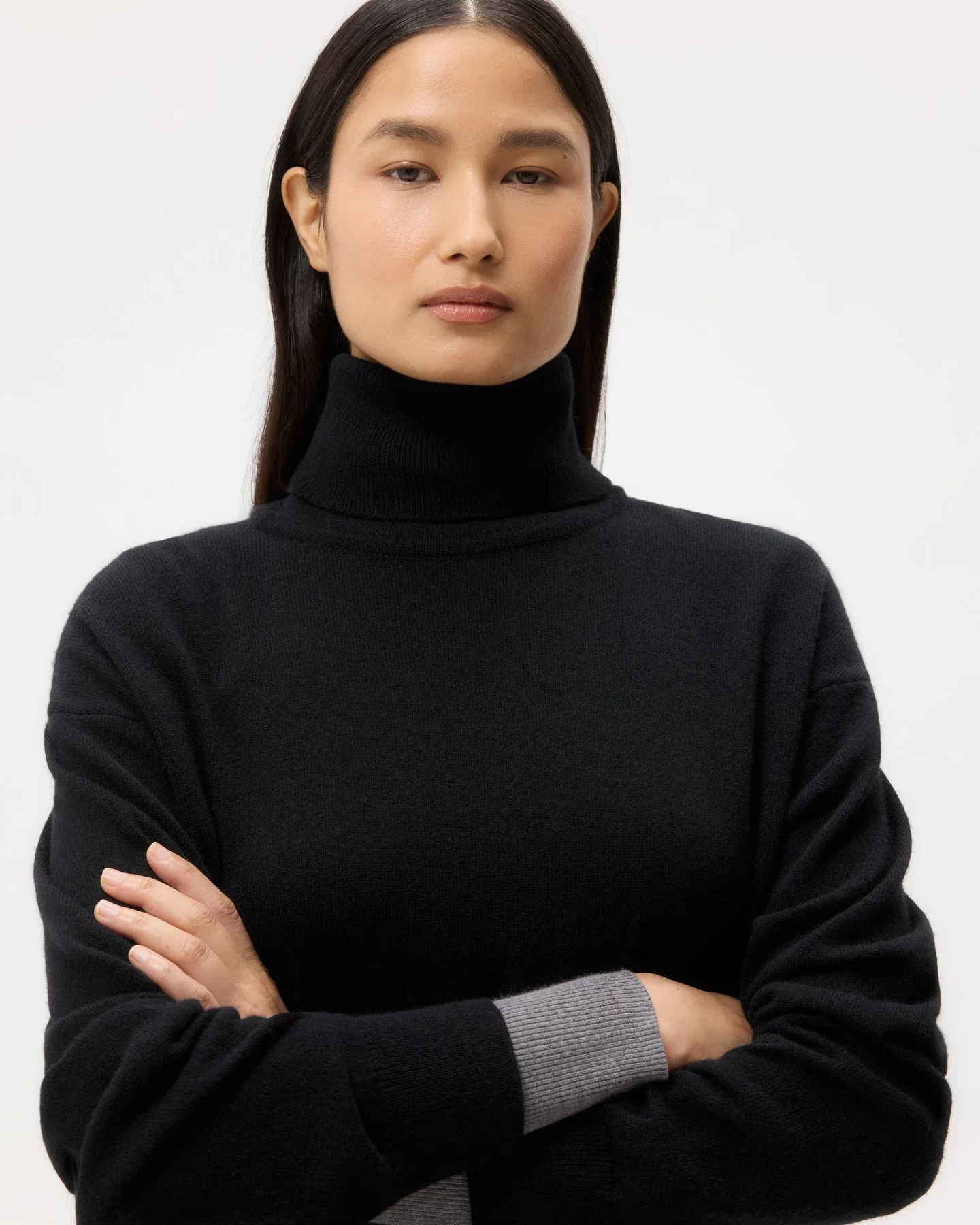 Easy T Neck Sweater in Cashmere sold by TWP CLOTHING product image thumbnail 2