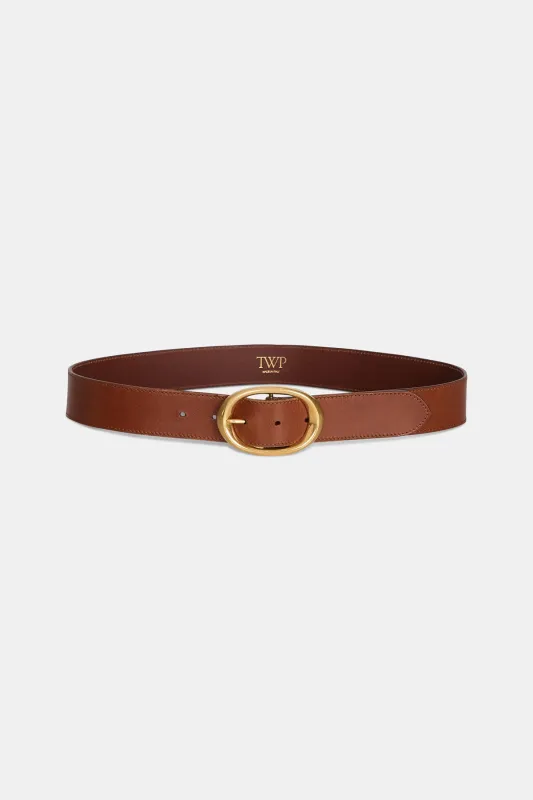 Wide Belt in Leather sold by TWP CLOTHING