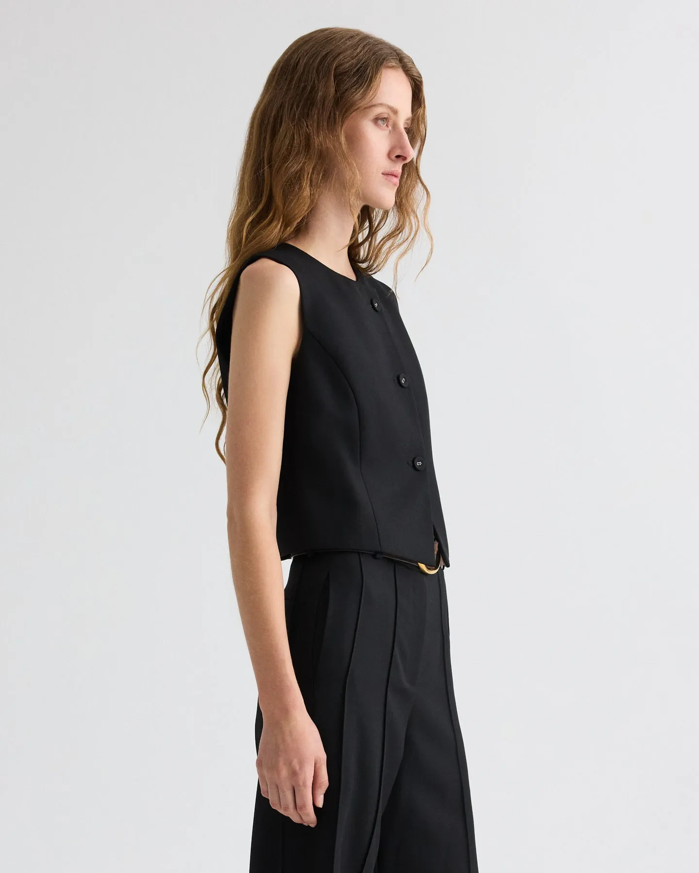 Perry Vest in Compact Tux Suiting sold by TWP CLOTHING product image thumbnail 4