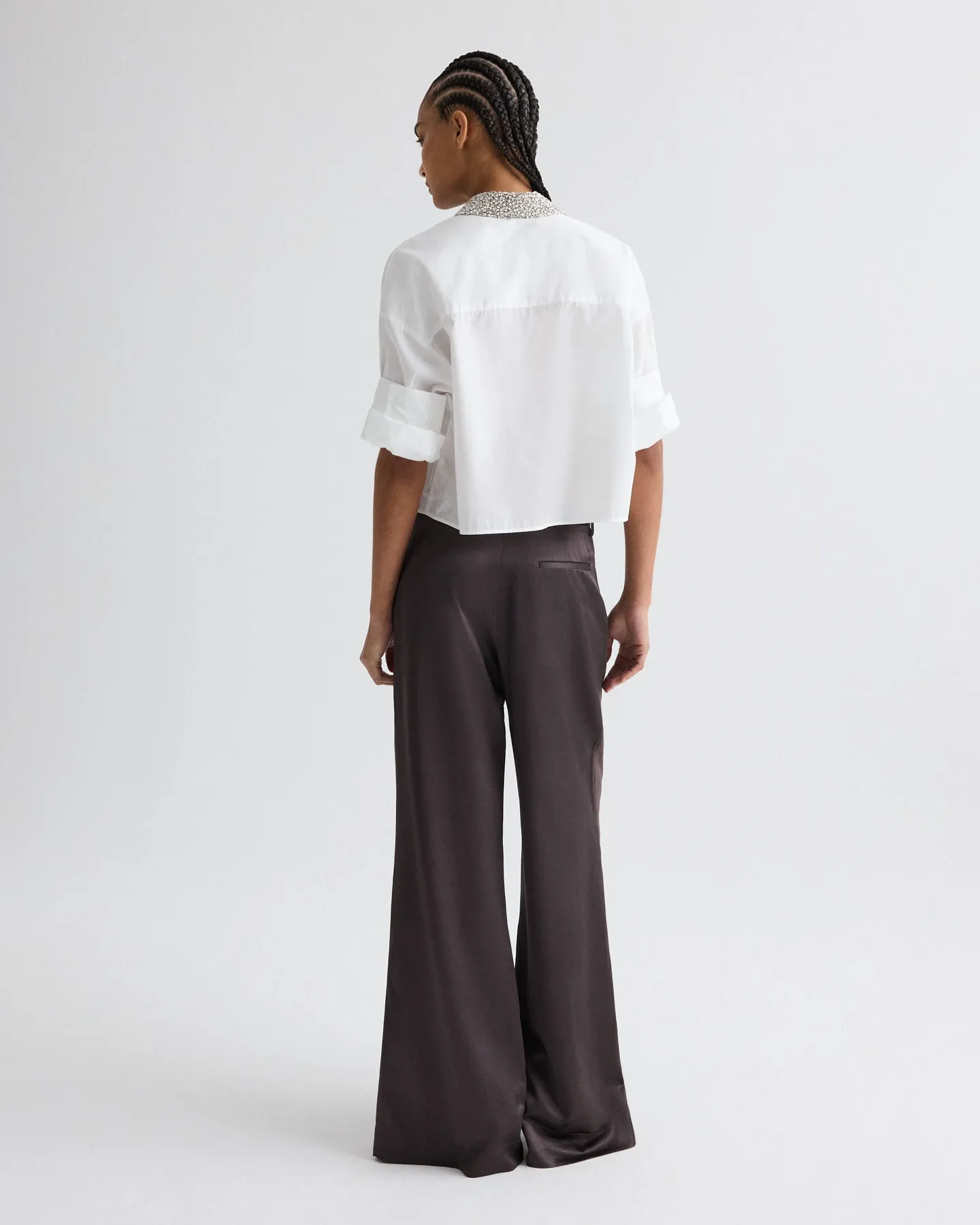 Next Ex Shirt with Crystal Collar in Super Compact Poplin sold by TWP CLOTHING product image thumbnail 5