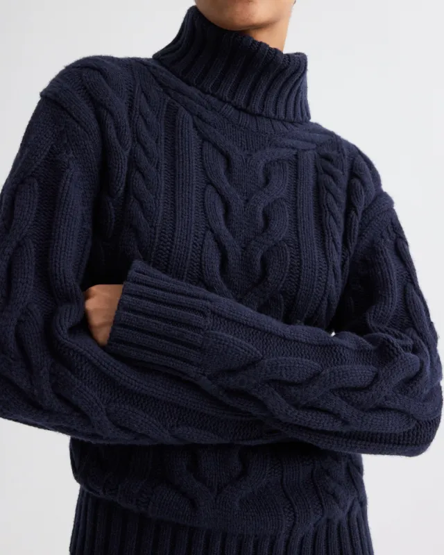 Traveling T Neck Sweater in Italian Cashmere sold by TWP CLOTHING