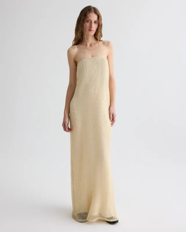 Carolyn's Gown in Mini Sequin Netting sold by TWP CLOTHING