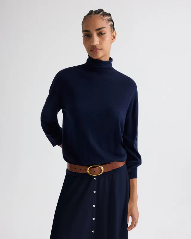 Easy Turtle Sweater in Wool Silk sold by TWP CLOTHING