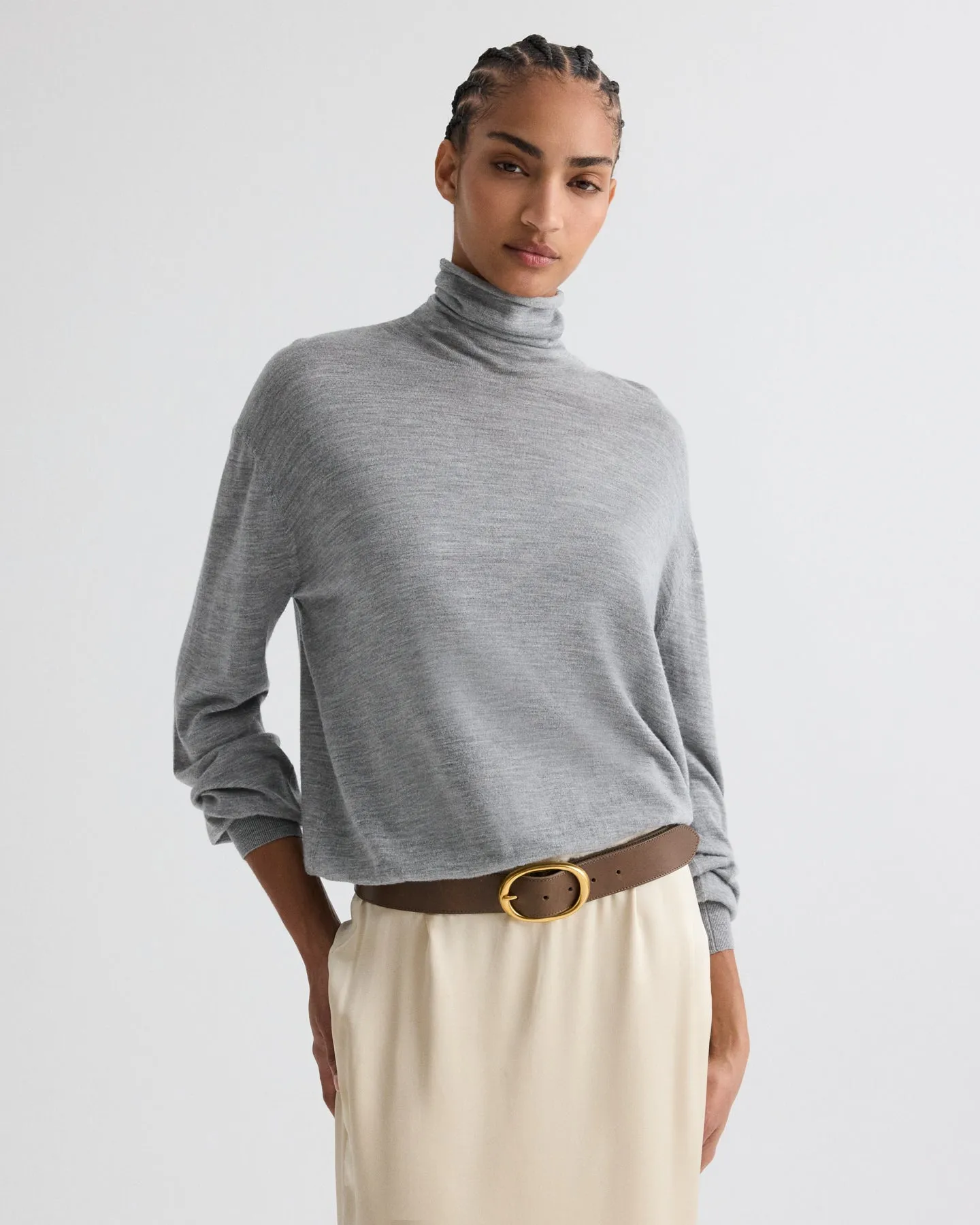 Easy Turtle Sweater in Wool Silk sold by TWP CLOTHING product image thumbnail 2