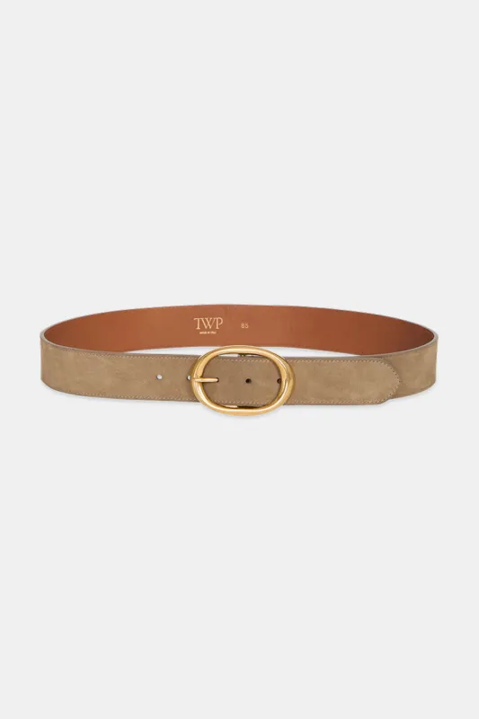 Wide Belt in Suede sold by TWP CLOTHING