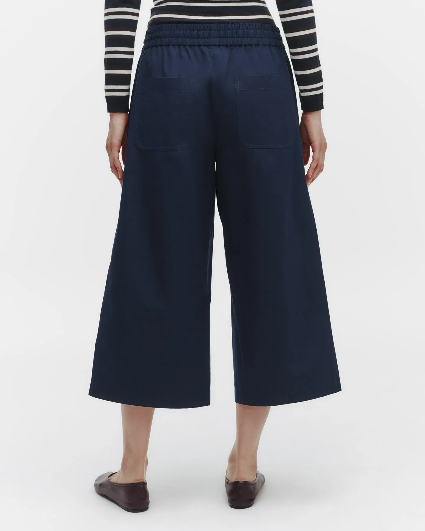 Cropped Main Street Pant with Side Pleat in Cotton Poplin sold by TWP CLOTHING product image thumbnail 4
