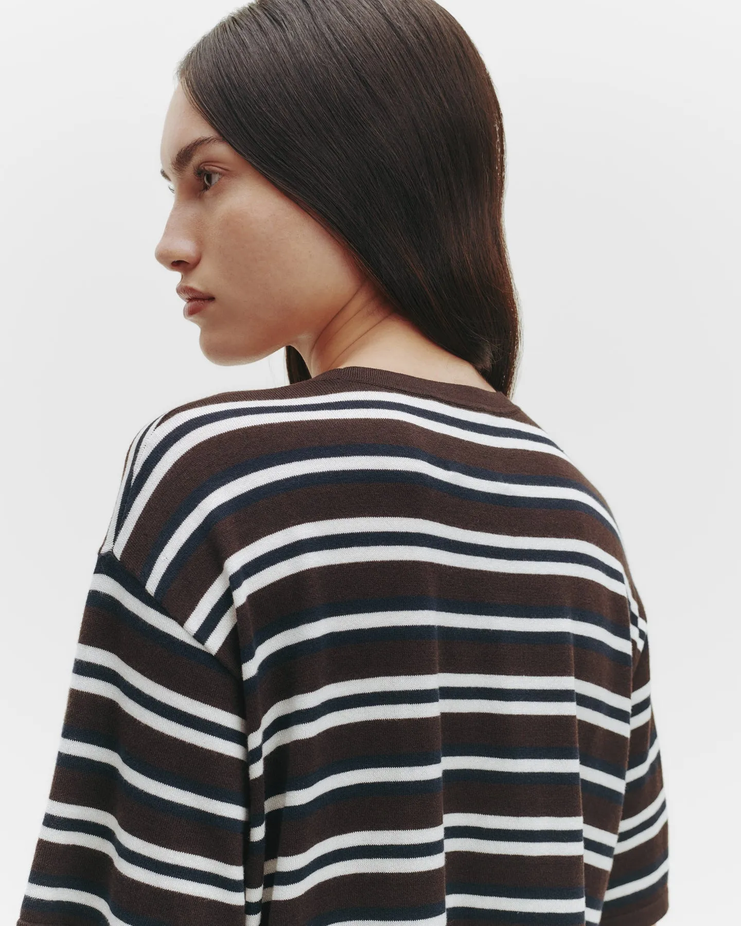 Striped Big Boy Tee in Cotton Silk sold by TWP CLOTHING product image thumbnail 3