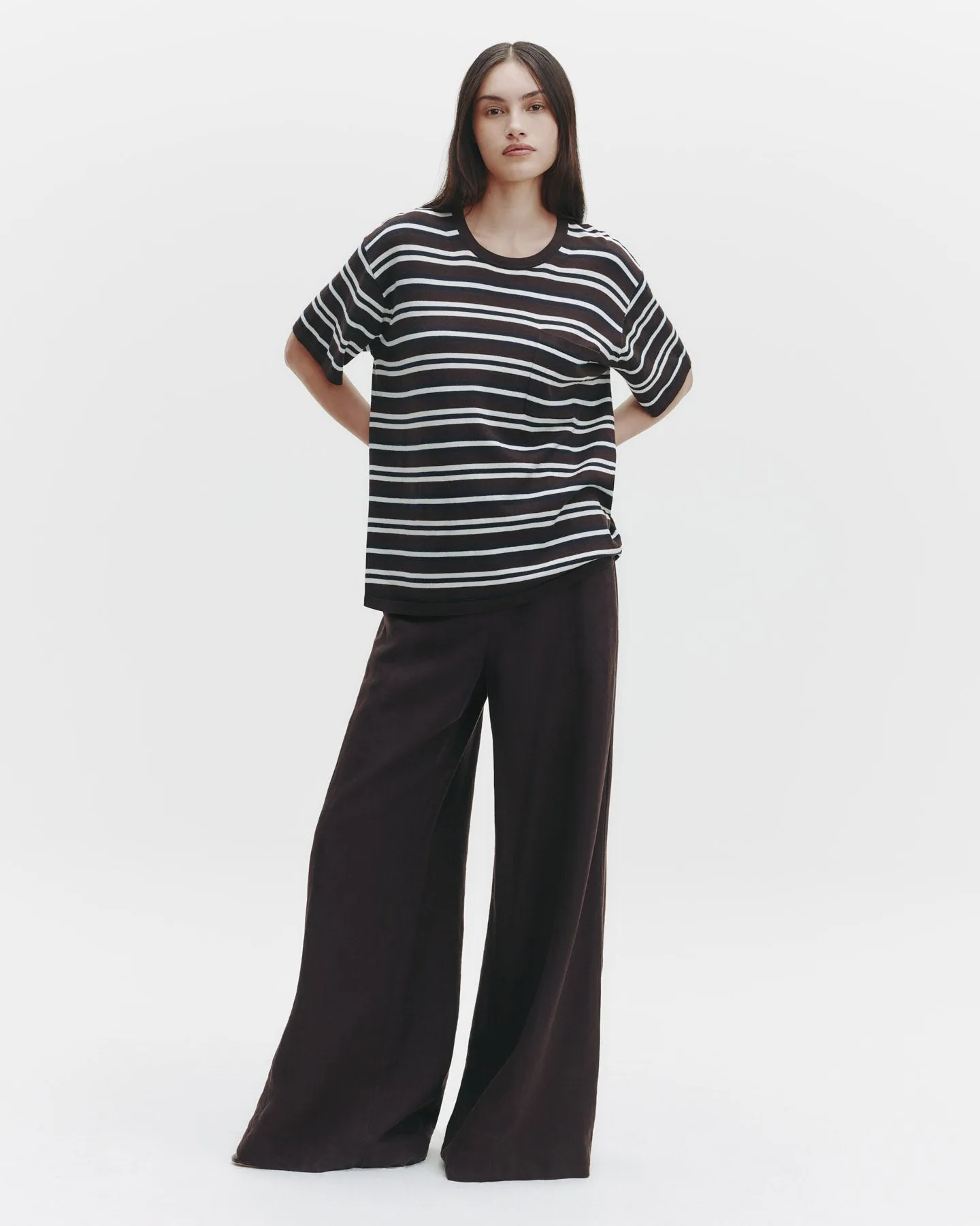 Striped Big Boy Tee in Cotton Silk sold by TWP CLOTHING product image thumbnail 4