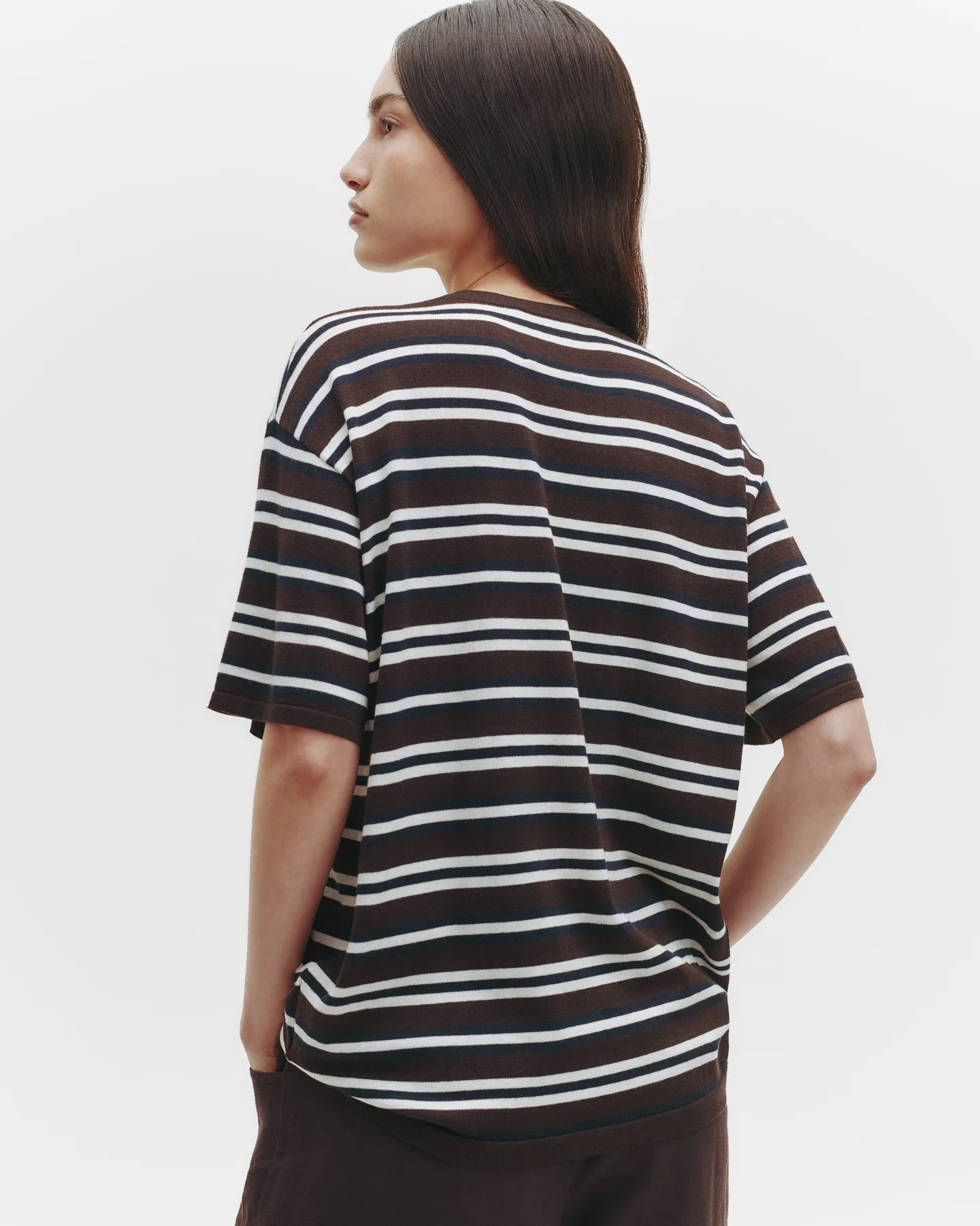 Striped Big Boy Tee in Cotton Silk sold by TWP CLOTHING product image thumbnail 2