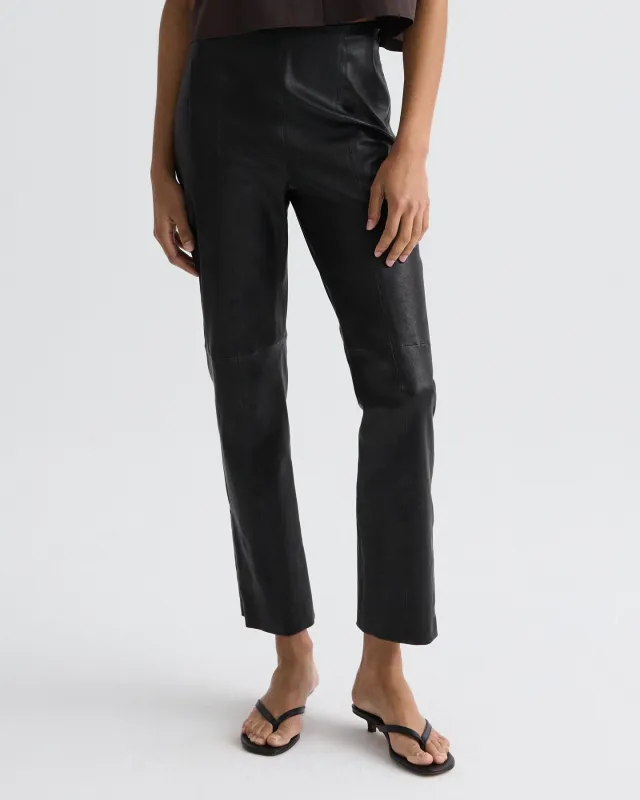 Logan Pant in Stretch Leather sold by TWP CLOTHING