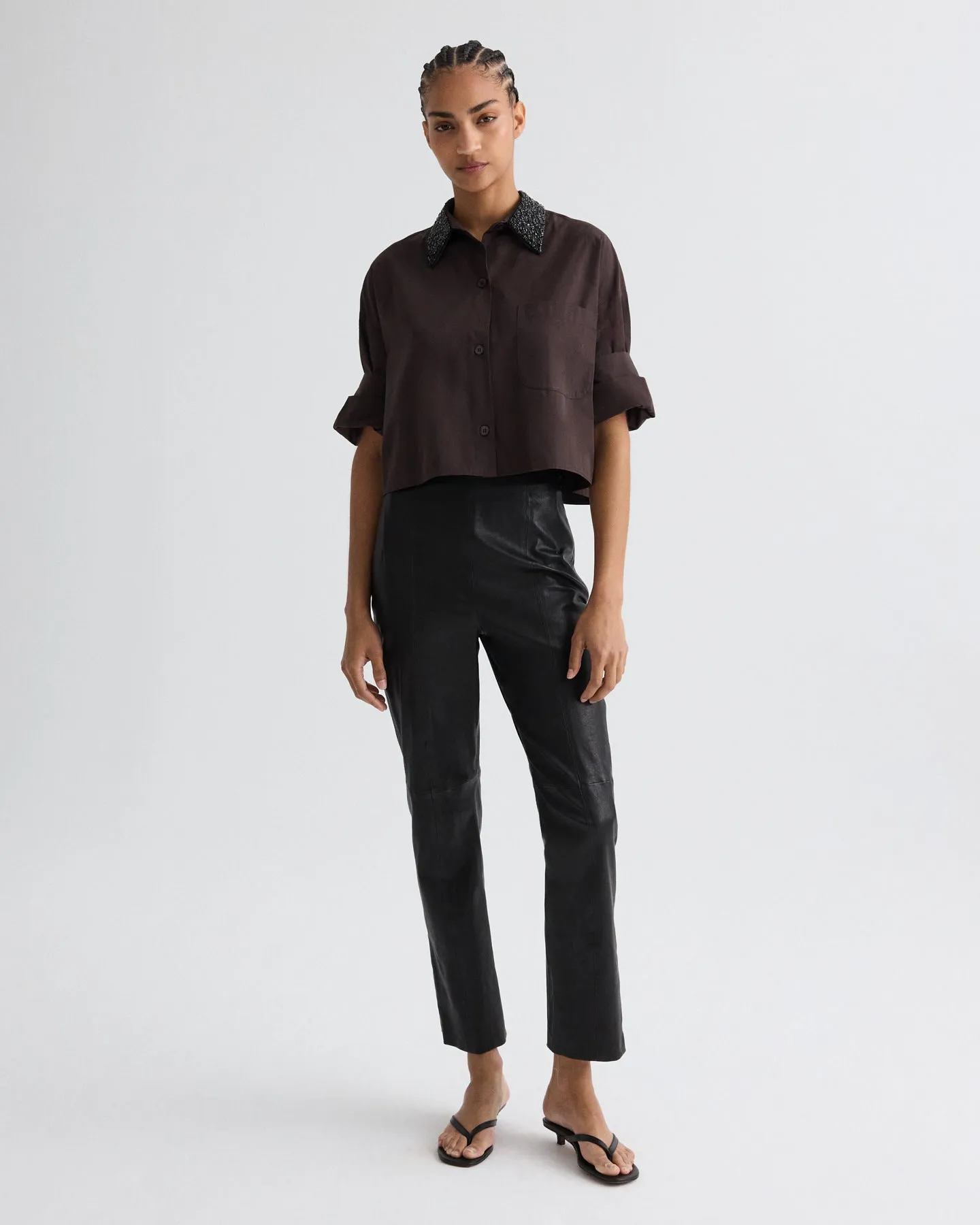 Logan Pant in Stretch Leather sold by TWP CLOTHING product image thumbnail 3